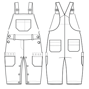 Fashion sewing patterns for Dungarees 6019